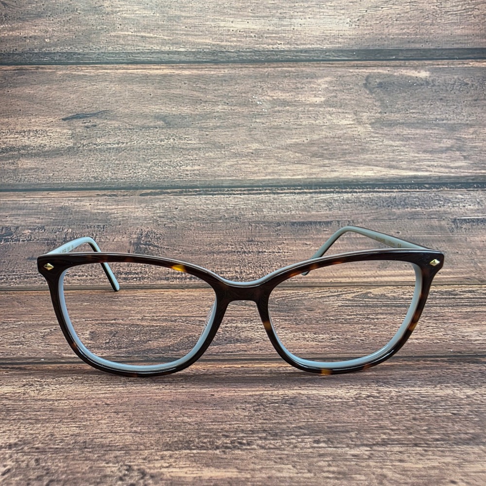 Via Spiga 350-S 550 Tortoise Blue Cat Eye Eyeglasses Frames 53-16-135